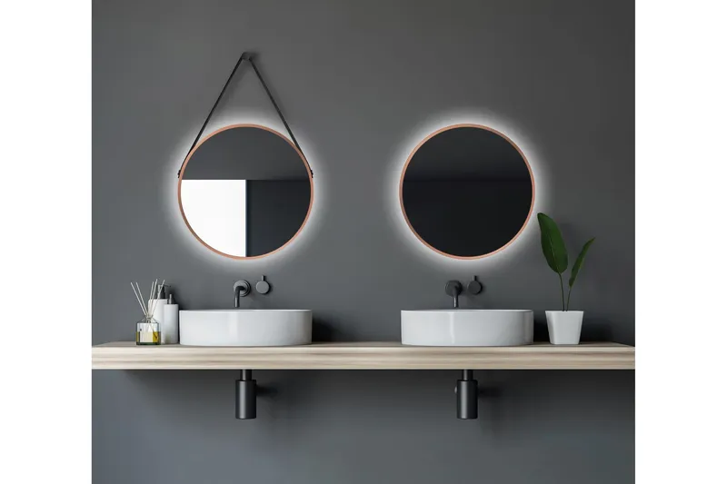 Allejaure Spegel 50 cm Rund - Koppar — Koppar