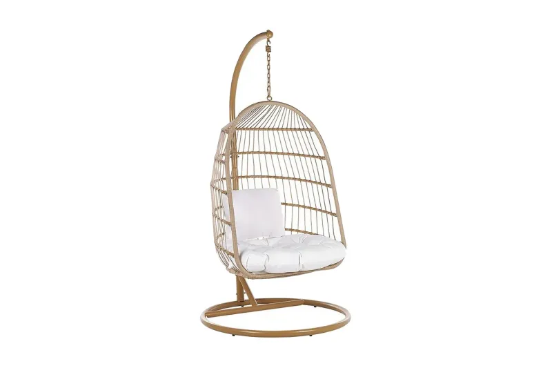 Allera Hängstol Utomhus med Stativ - Beige/Vit — Beige/Vit