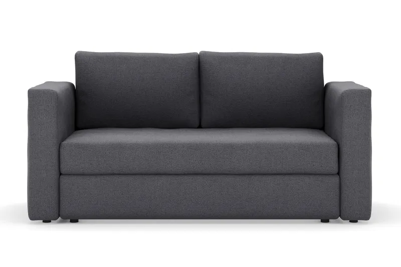 Alnaryd 2-3-sits Bäddsoffa med Fällbart Armstöd - Grå — Basic Home