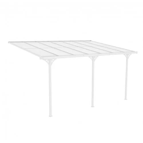 Altantak 4,3x3 m | Kanalplast / Aluminium | Extra hög | Vit — Metalcraft