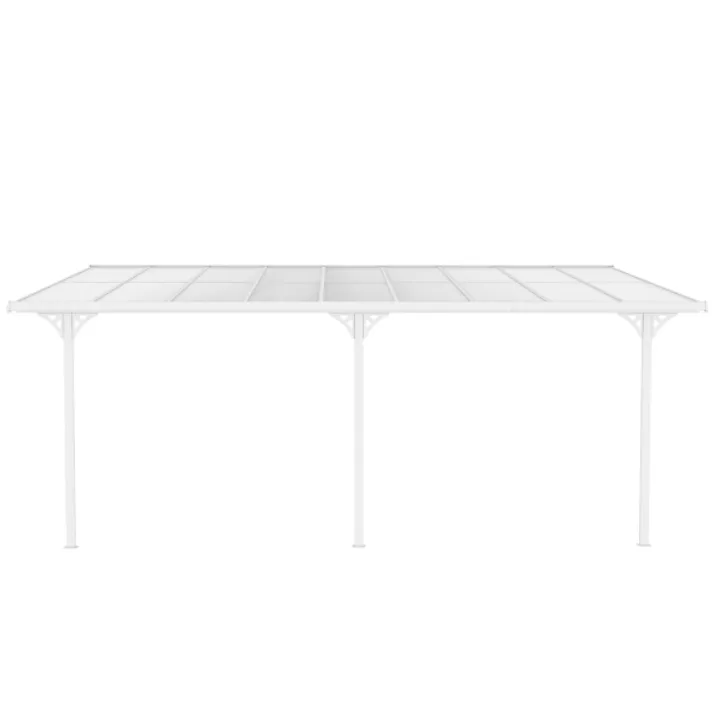 Altantak 5,6x2,5 m \| Aluminiumram med UV-skyddad kanalplast \| Vit