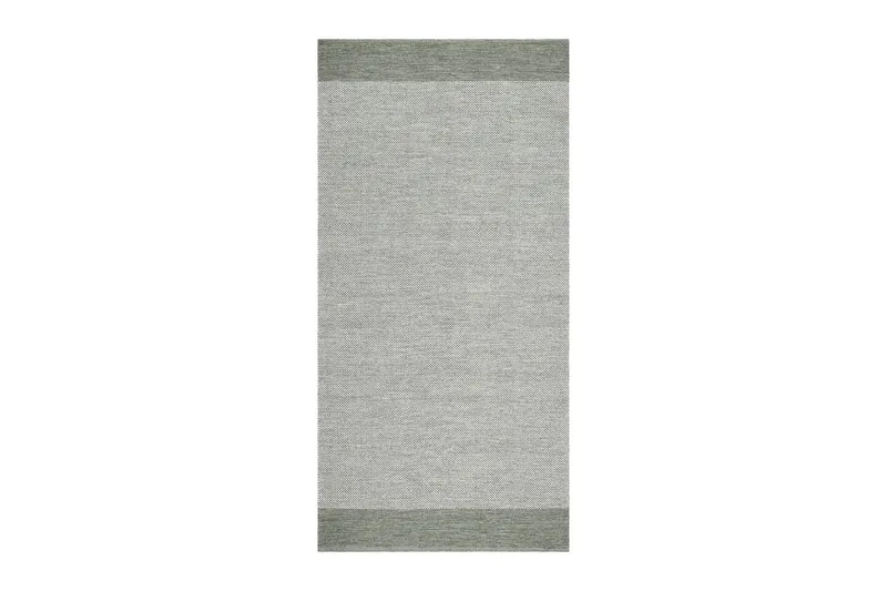 Alva Bomullsmatta 75x280 cm Oval - Grön — KM Home