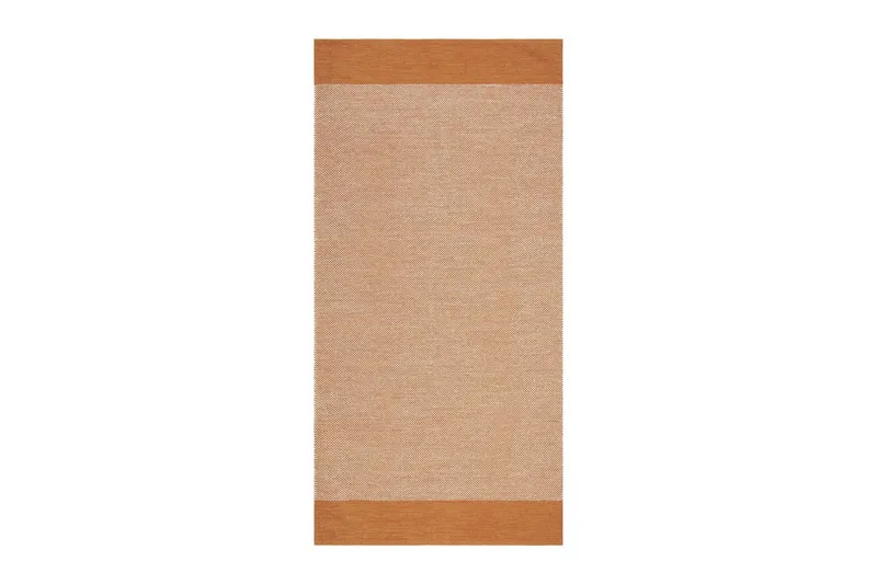 Alva Bomullsmatta 75x280 cm Oval - Orange — KM Home