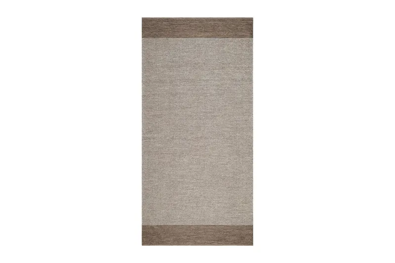 Alva Bomullsmatta 75x340 cm Oval - Mörkbeige — KM Home