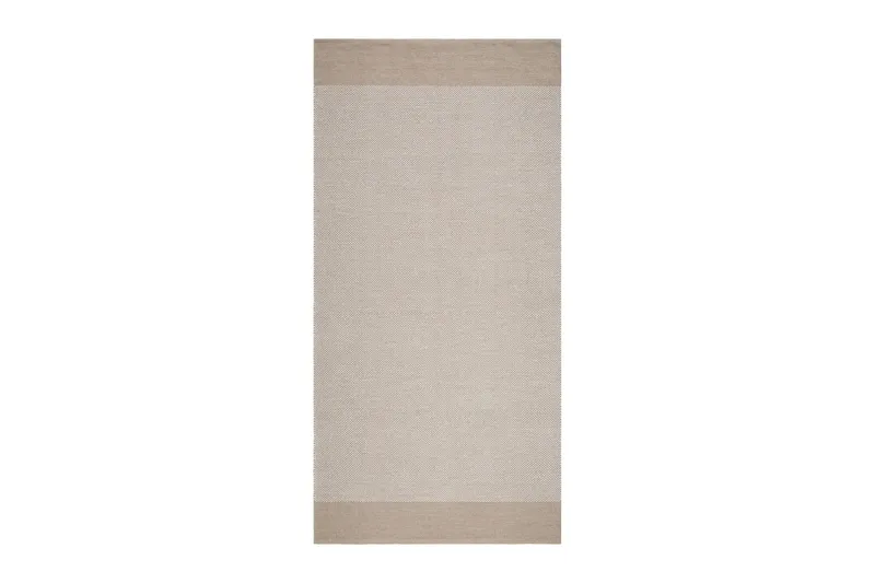 Alva Bomullsmatta 75x340 cm Oval - Sand — KM Home