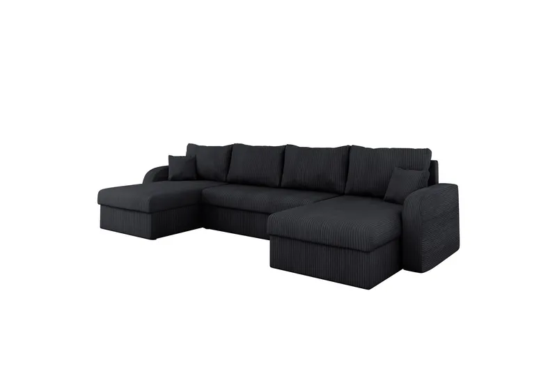 Alvared Soffa Dubbeldivan 4-sits - Svart — Majestic Furniture