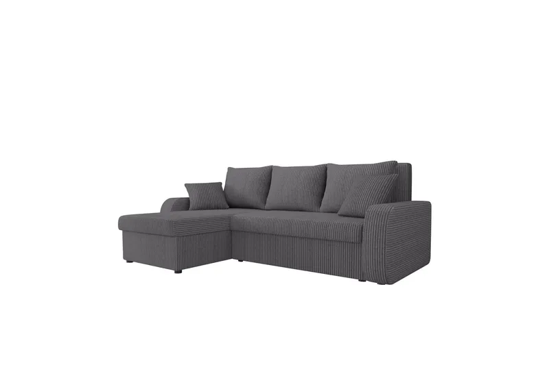 Alvared Soffa med Divan 3-sits - Mörkgrå — Majestic Furniture