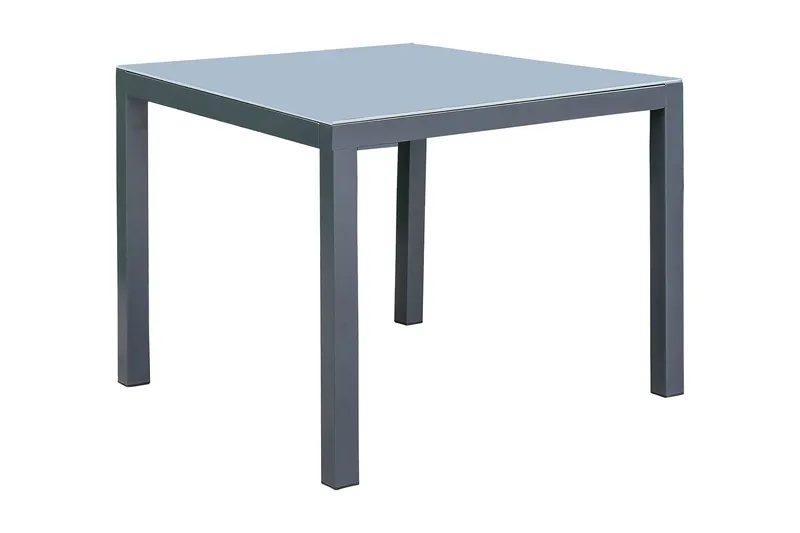 Amalfi Utebord och Cafebord 90 cm Metall Glas - Grå — Grå