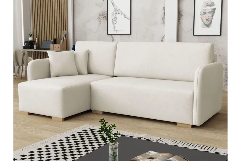 Amelus Bäddsoffa m. Divan 4-sits - Vit (Art.nr 3099613) — Vit