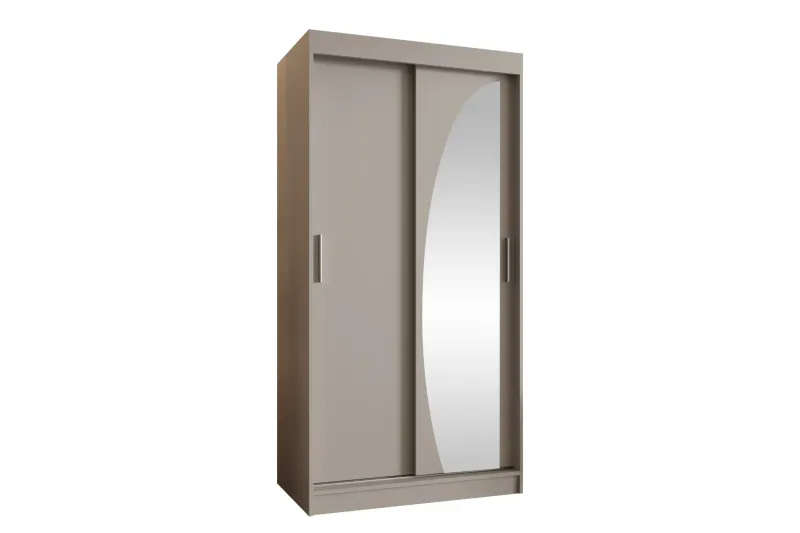 Amira Garderob m. Spegel 100x200 cm - Beige — Beige
