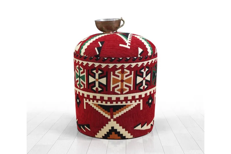 Amsterdam Sittpuff 40 cm - Röd/Svart — Röd/Svart