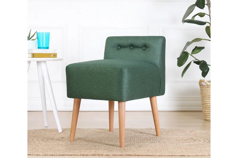 Anaro Sittpuff 43 cm Rektangulär - Mörkgrön — Mörkgrön