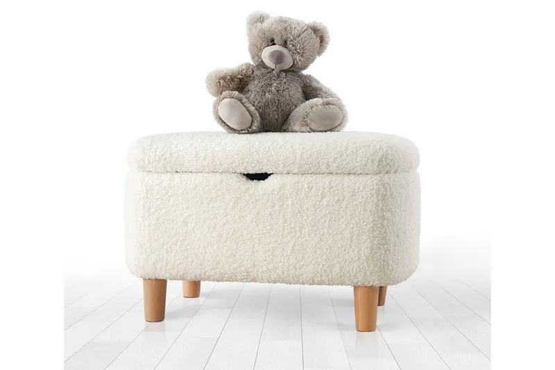 Anaro Sittpuff 61 cm Rektangulär - Vit (Art.nr 1793898) — Vit