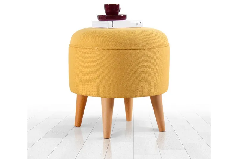 Anaro Sittpuff Rund - Gul (Art.nr 1793922) — Gul