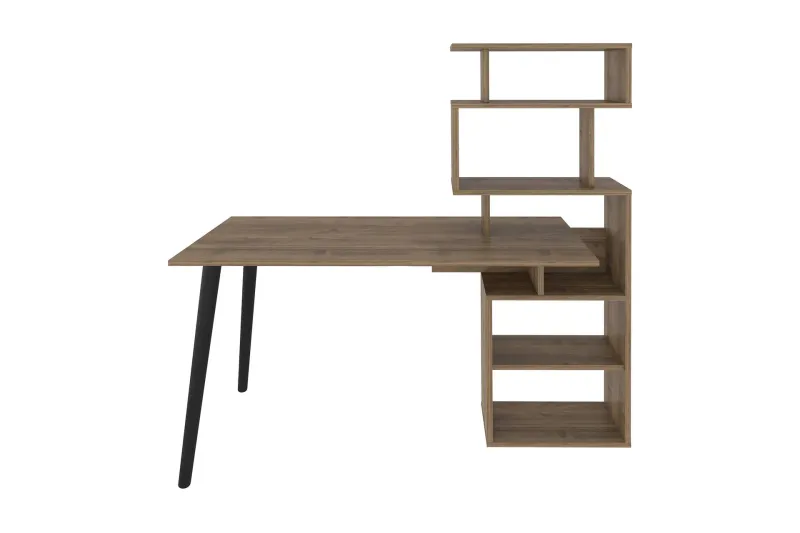 Andifli Skrivbord 55x146,4x133 cm med förvaring - Brun — Brun