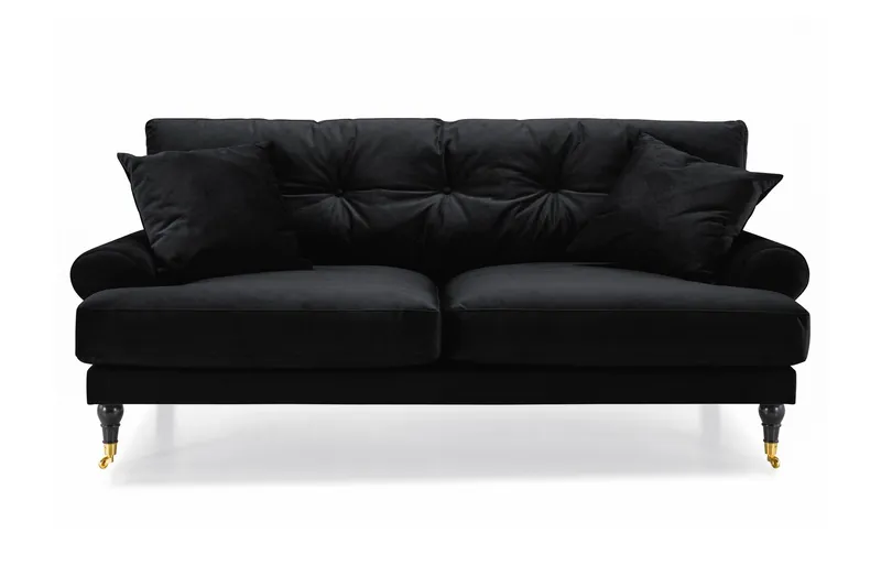 Andrew 2-sits Sammetssoffa - Svart (Art.nr 506462) — Bloomington