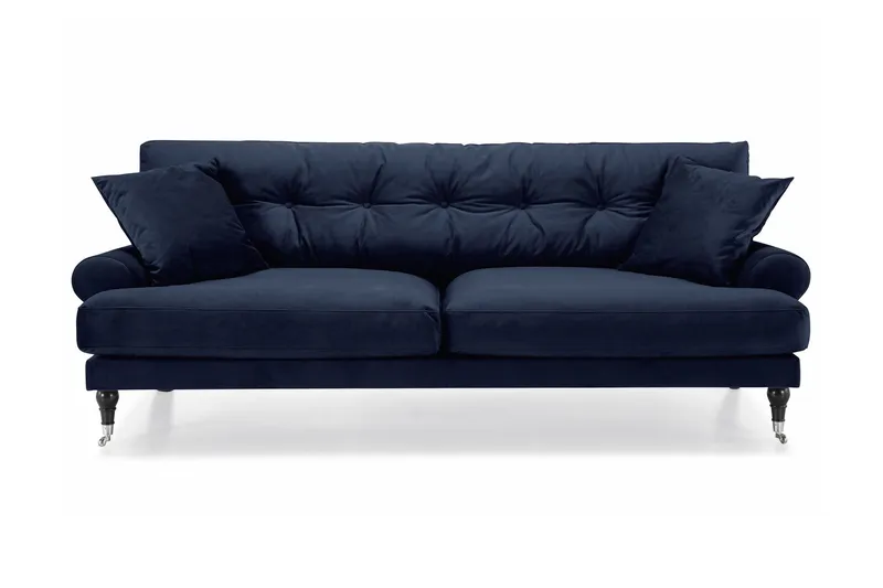Andrew 3-sits Sammetssoffa - Blå (Art.nr 506598) — Bloomington