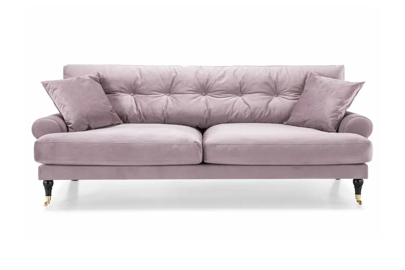 Andrew 3-sits Sammetssoffa - Lila (Art.nr 506474) — Bloomington