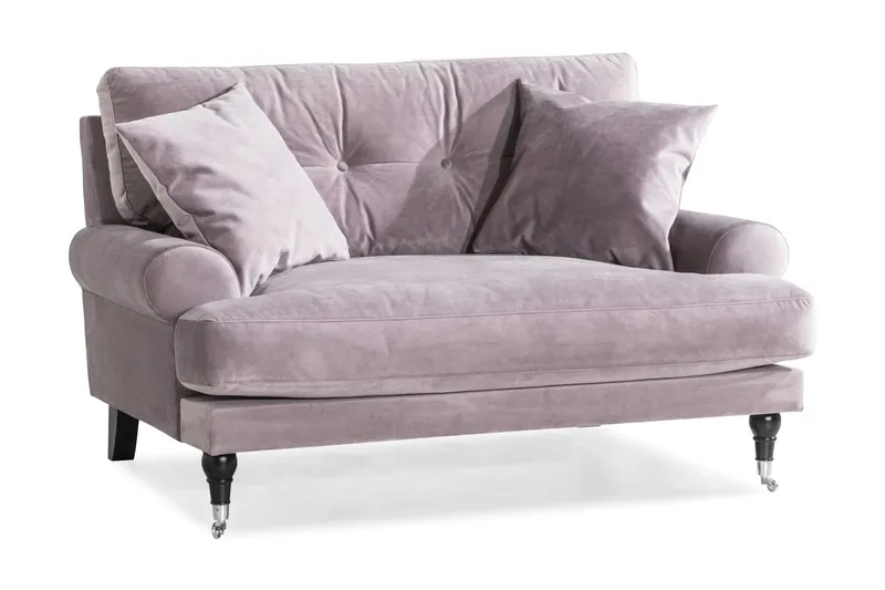 Andrew Loveseat Sammet - Lila/Krom — Bloomington
