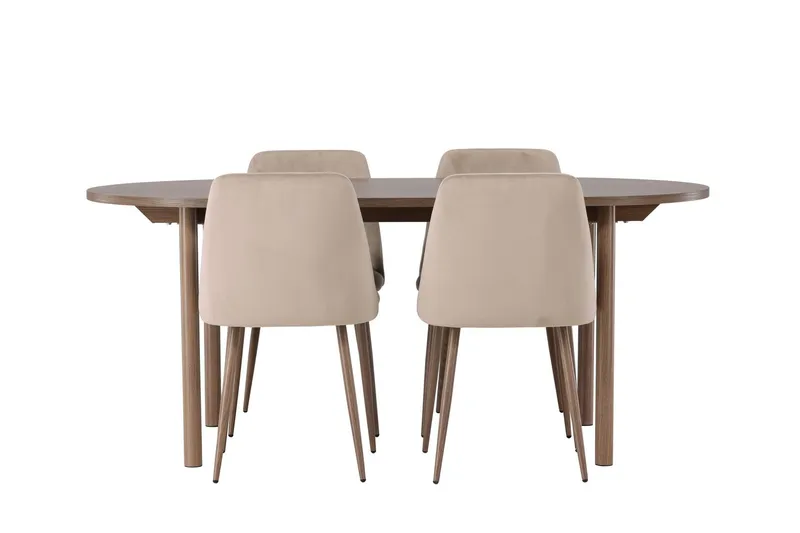 Andy Matgrupp 180 cm Oval med 4 Night Stolar - Natur — Venture Home