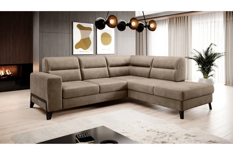 Anglika Soffa m. Schäslong 4-sits - Beige (Art.nr 1599034) — Beige