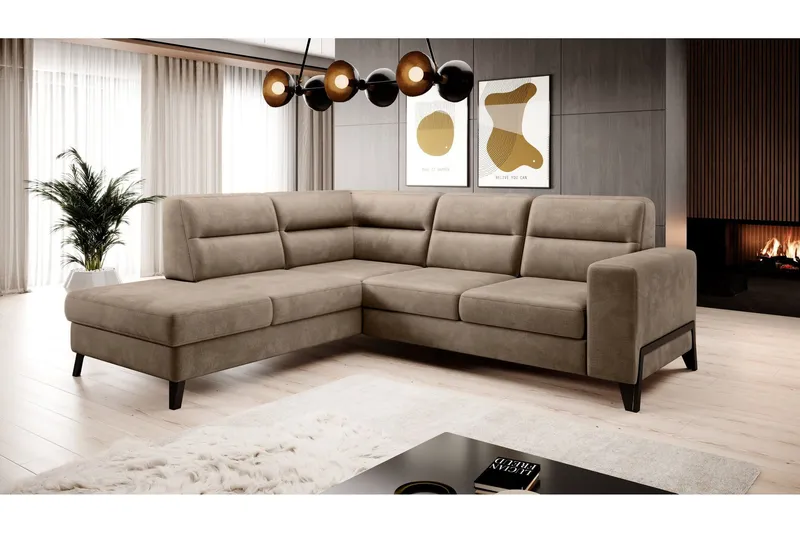 Anglika Soffa m. Schäslong 4-sits - Beige (Art.nr 1598997) — Beige