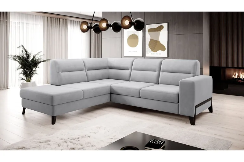 Anglika Soffa m. Schäslong 4-sits - Grå (Art.nr 1599243) — Grå