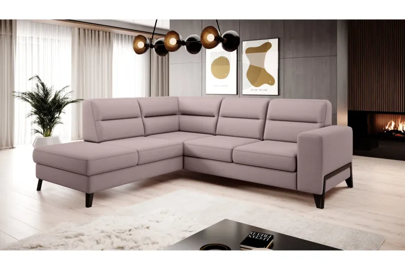 Anglika Soffa m. Schäslong 4-sits - Rosa (Art.nr 1599108) — Rosa