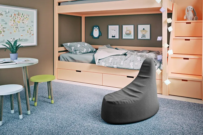 Ankala Sittpuff 90 cm - Mörkgrå — Mörkgrå