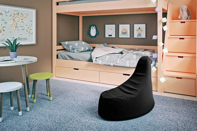 Ankala Sittpuff 90 cm - Svart — Svart