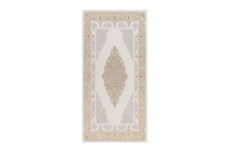 Ankara Wiltonmatta 80x300 cm - Beige/Guld (Art.nr 3057948) — KM Home