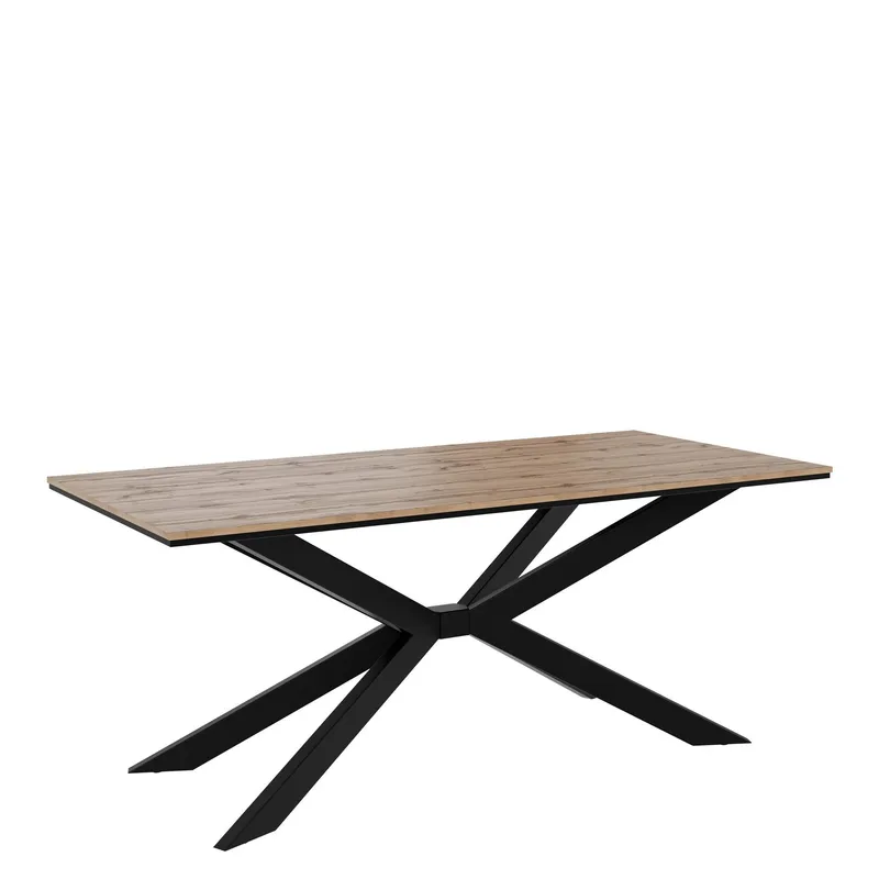 Aplung Matbord 190 cm Rektangulär - Svart/Brun — Svart/Brun