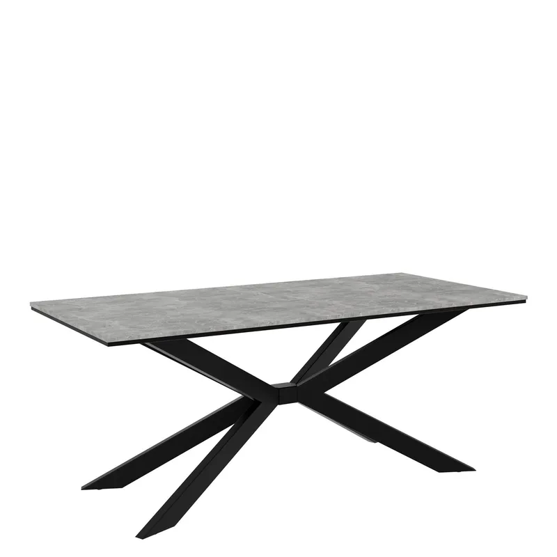 Aplung Matbord 190 cm Rektangulär - Svart/Grå — Svart/Grå