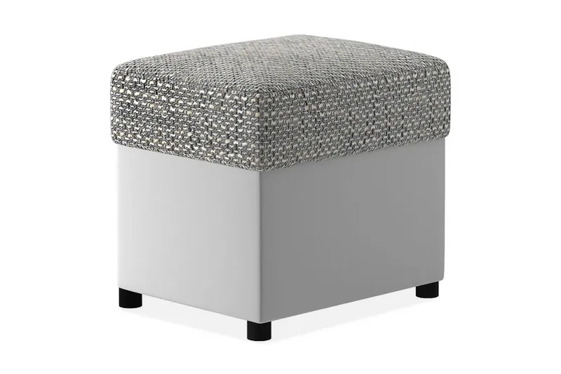 Arabejo Fotpall 45x35 cm - Grå/Vit — Grå/Vit