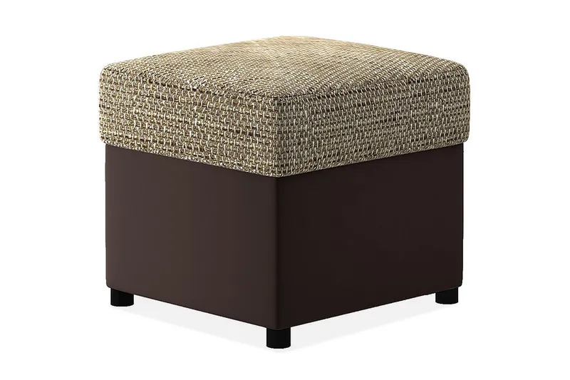 Arabejo Fotpall 45x45 cm - Beige/Brun — Beige/Brun