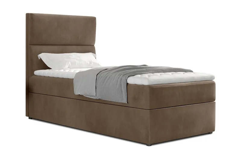 Arcore Förvaringssäng 90x200cm Vertikal Söm - Ljusbrun — Ljusbrun