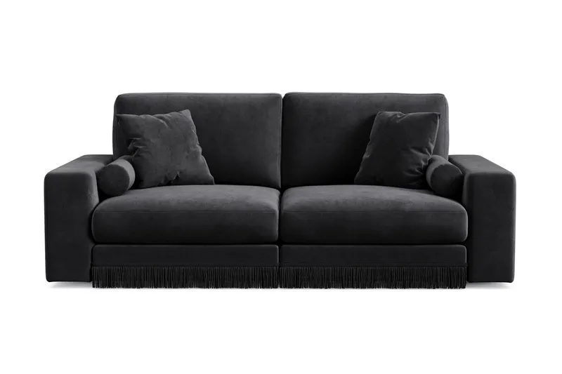 Arken Lyx 3-sits Djup Sammetssoffa - Svart — Andrarum