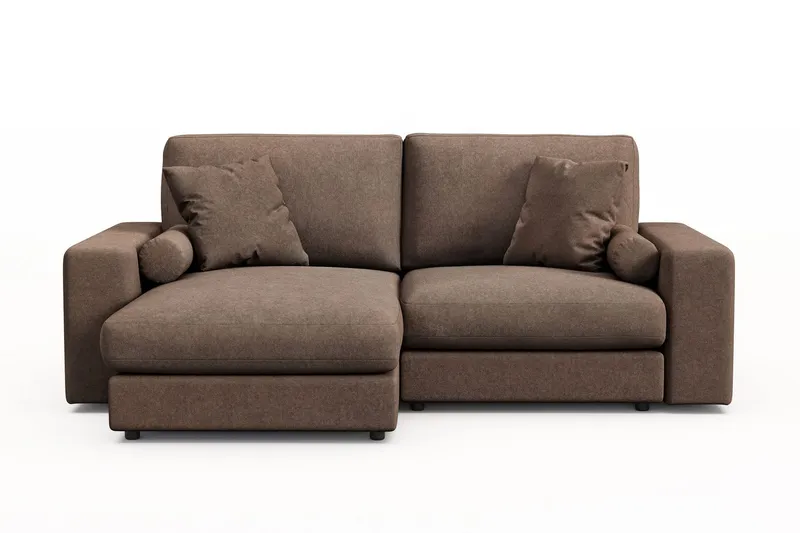 Arken Lyx 3-sits Vändbar L-formad Djup Divansoffa i Tyg - Brun (Art.nr 3113385) — Andrarum