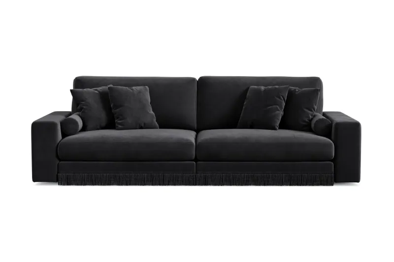 Arken Lyx 4-sits Djup Sammetssoffa - Svart — Andrarum