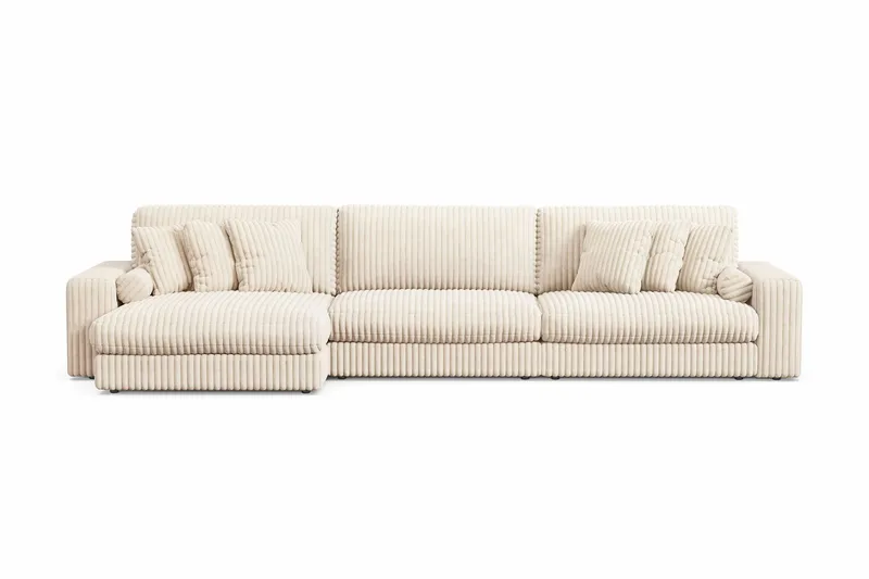 Arken Lyx 6-sits Vändbar L-formad Djup Divansoffa i Manchester - Beige — Andrarum
