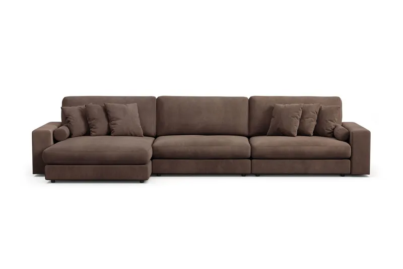 Arken Lyx 6-sits Vändbar L-formad Djup Divansoffa i Manchester - Brun (Art.nr 3113341) — Andrarum