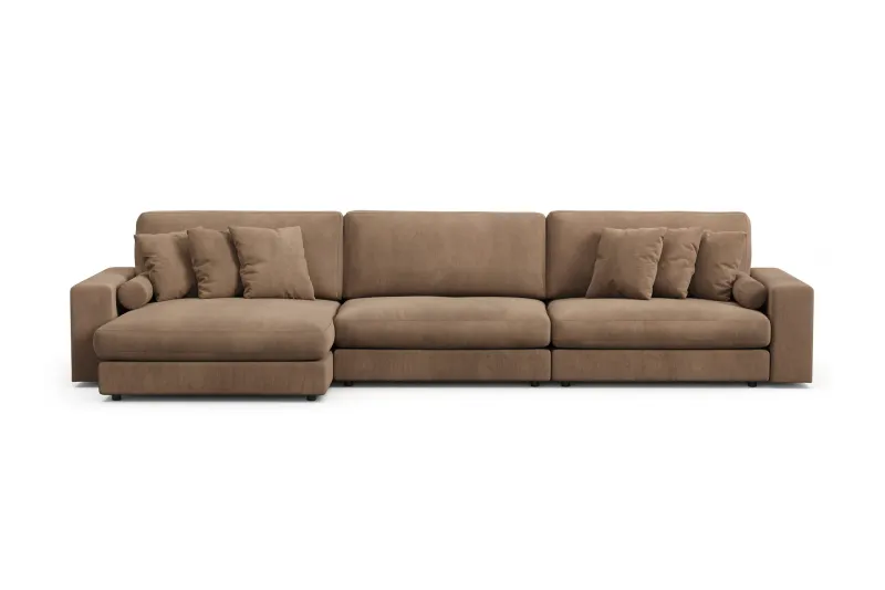 Arken Lyx 6-sits Vändbar L-formad Djup Divansoffa i Manchester - Brun (Art.nr 3113335) — Andrarum