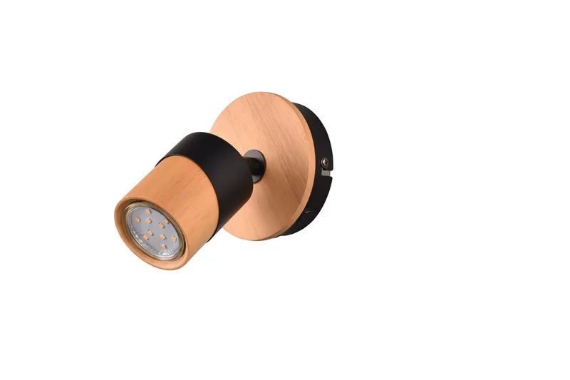Aruni Spotlight 1L GU10 trä/ mattsvart - Matt svart — Trio Lighting