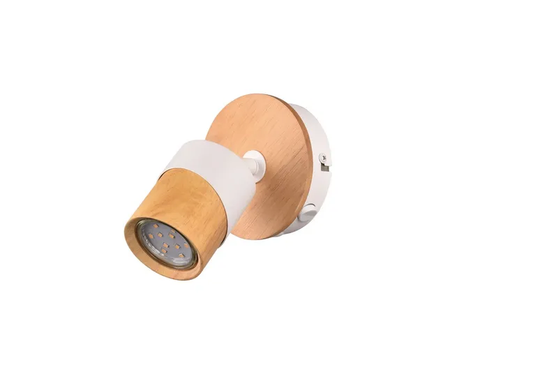 Aruni Spotlight 1L GU10 trä/mattvit - Trä/Matt vit — Trio Lighting