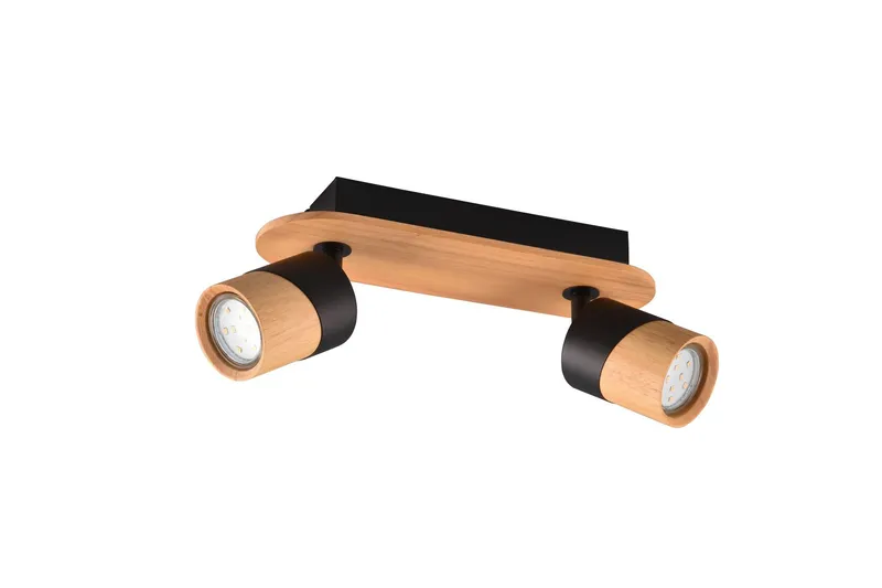 Aruni Spotlight 2L GU10 trä/ mattsvart - Matt svart — Trio Lighting