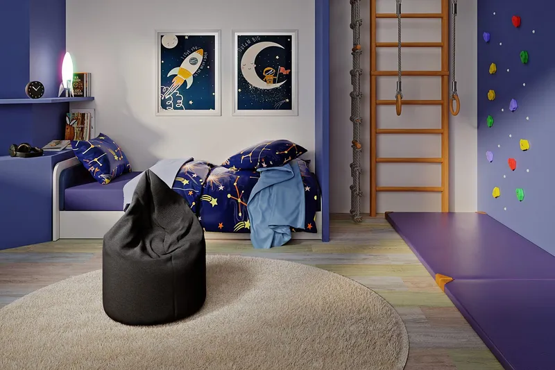 Asana Sittpuff 70 cm - Svart — Svart
