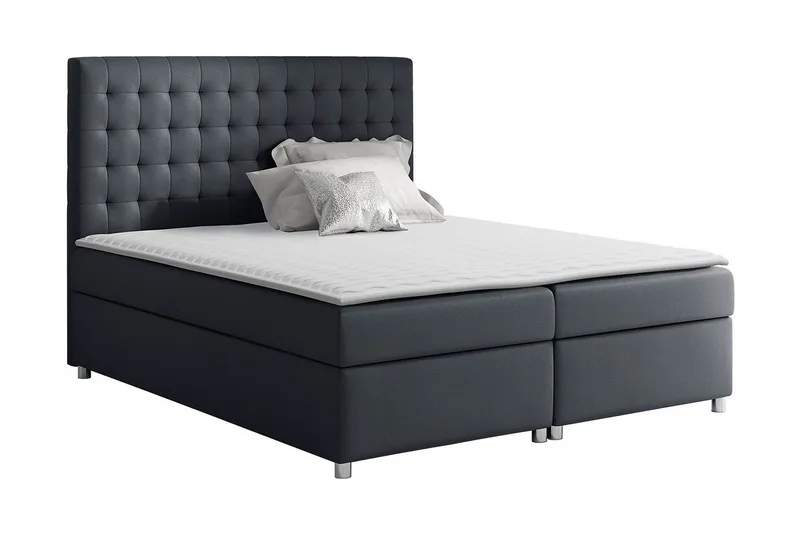Asti Sängpaket 120x200 cm LED-belysning - Svart — Svart