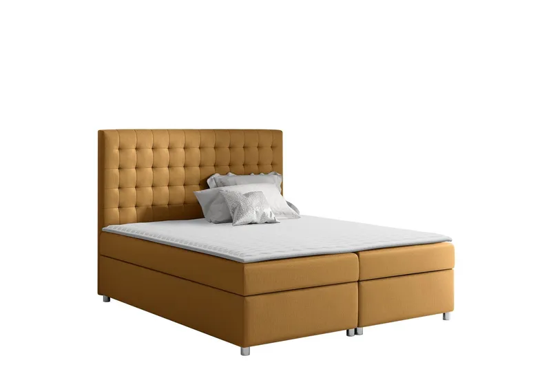 Asti Sängpaket Kontinentalsäng 160x200 cm - Gul — Gul