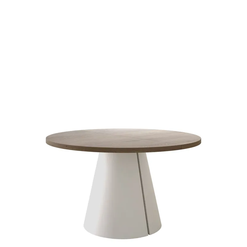 Aurion Matbord rund förlängningsbart 100-174 cm - beige, ljusbrun — beige, ljusbrun
