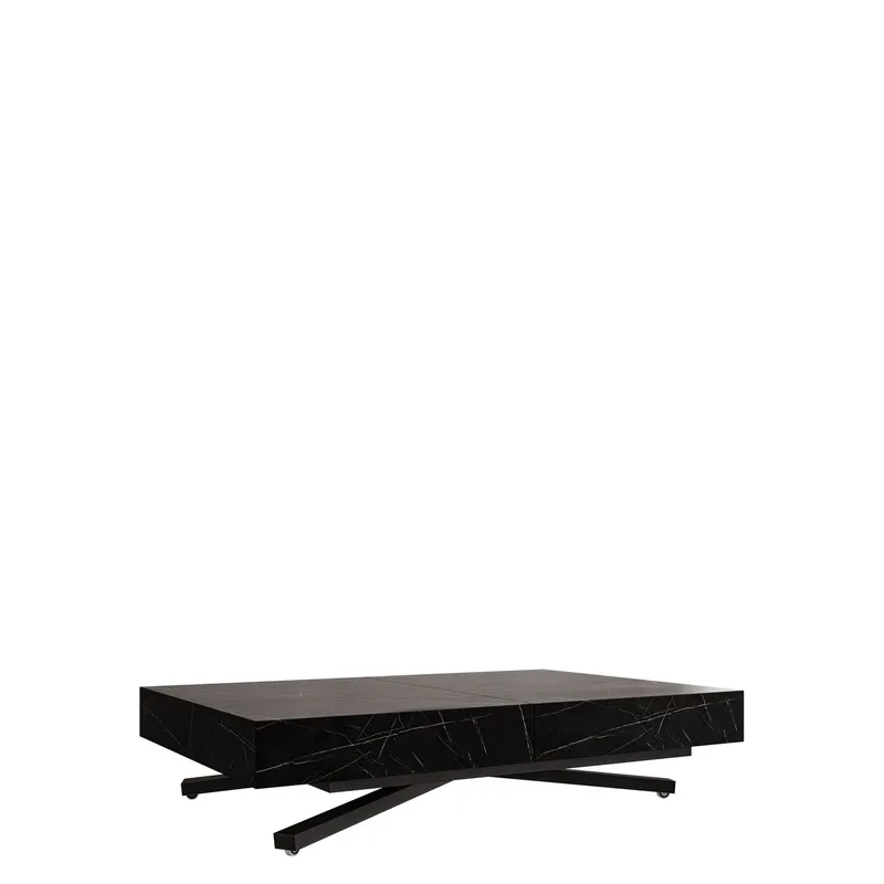 Avendi Soffbord förlängningsbart 200 cm - svart, svart marmor — svart, svart marmor